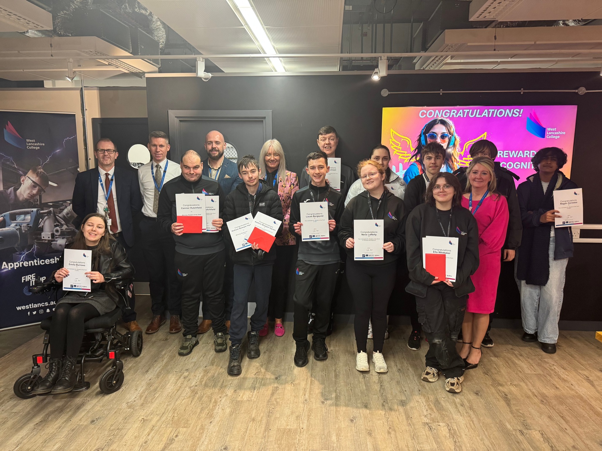 Student achievements celebrated at West Lancashire College recognition event